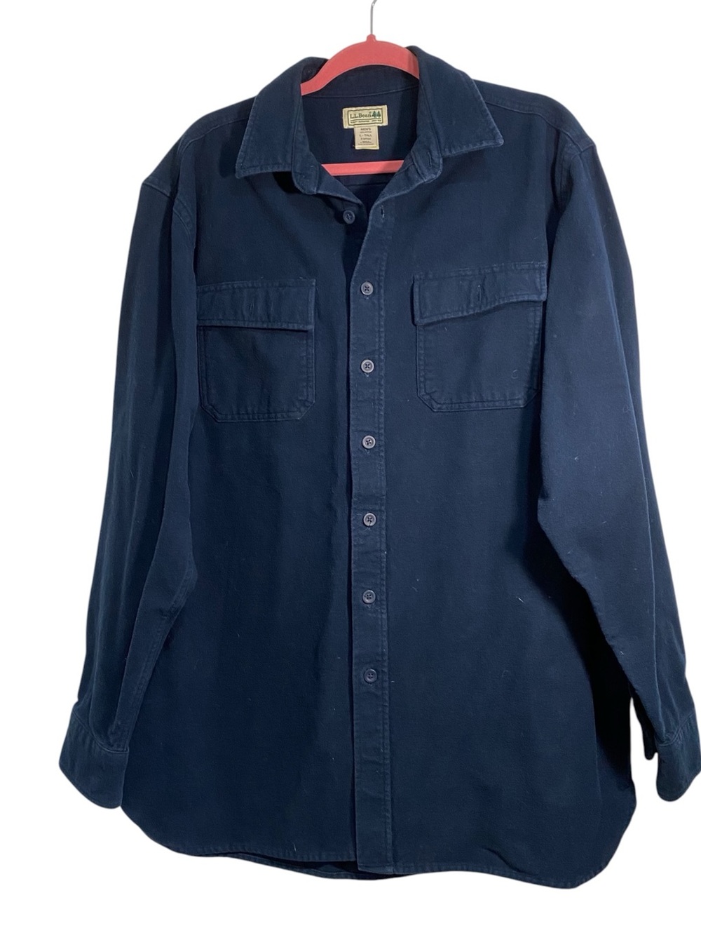 LL Bean Vintage Chamois Flannel Shirt TALL